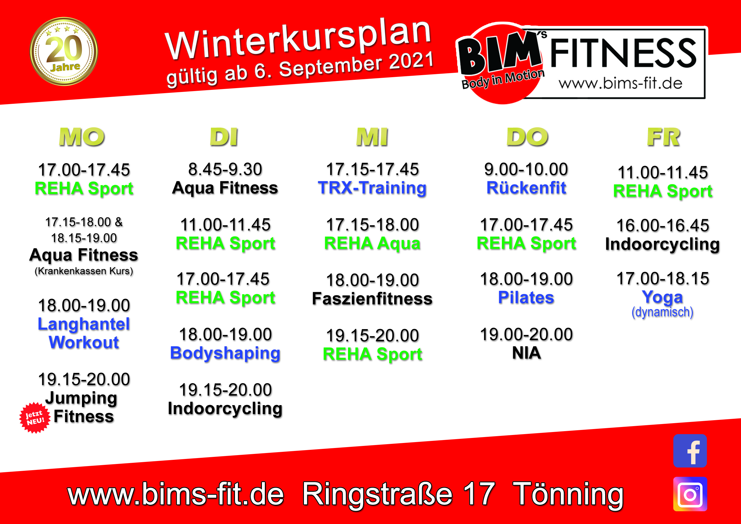 Winterkursplan Fitness in Tönning